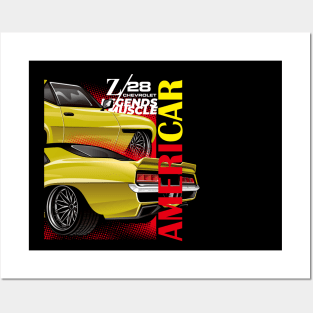 Camaro muscle car Posters and Art